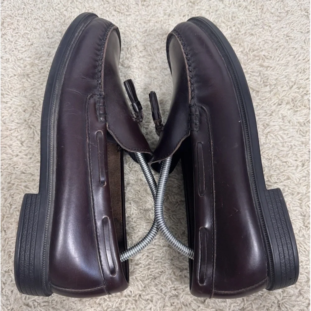 Rockport Burgundy Leather Whitlaw Tassel Loafers Men's 11 Slip On Comfort Career
